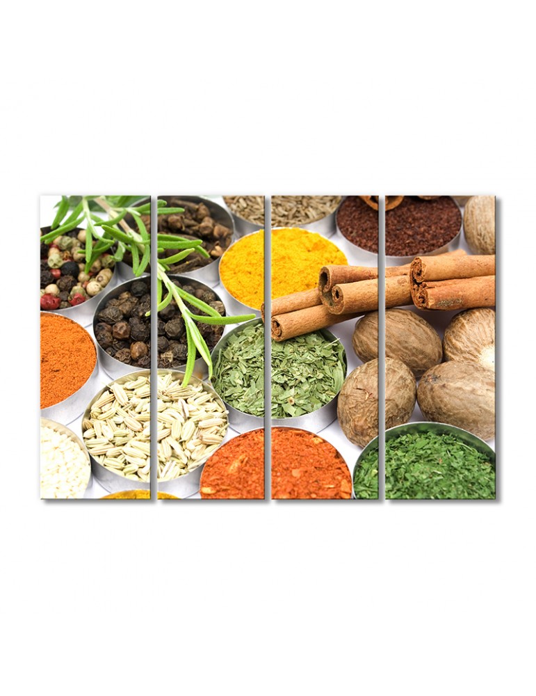

Модульная картина Artel «Разновидность специй и пряностей» 4 модуля 70x105 см