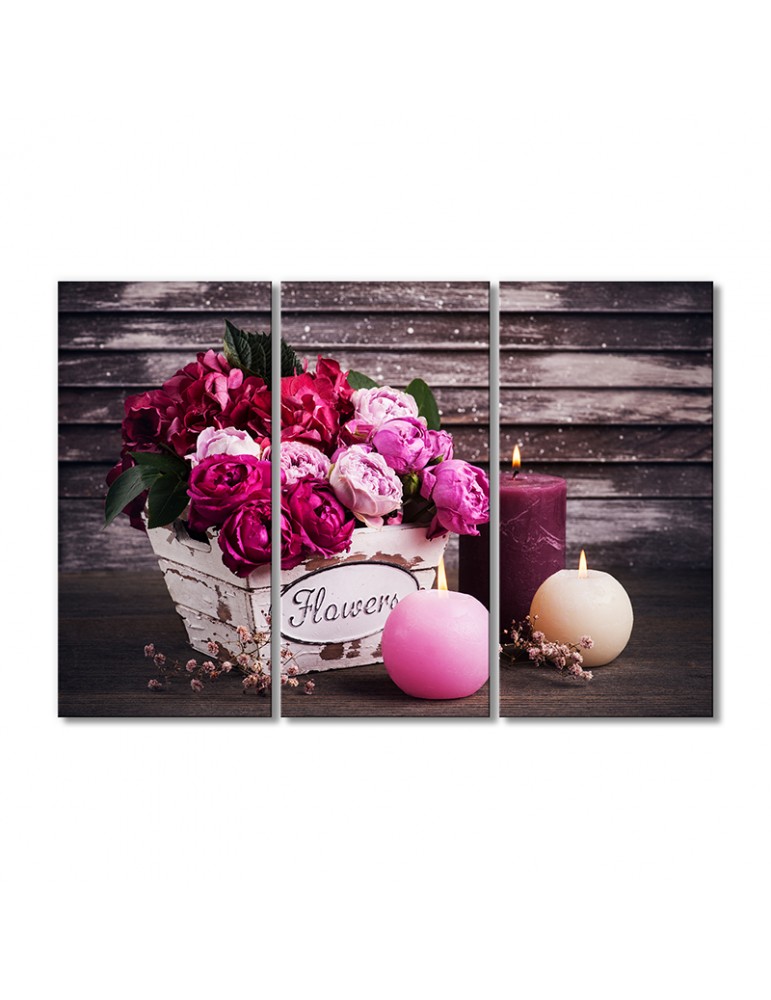 

Модульная картина Artel «Пионовидные розы» 3 модуля 120x180 см