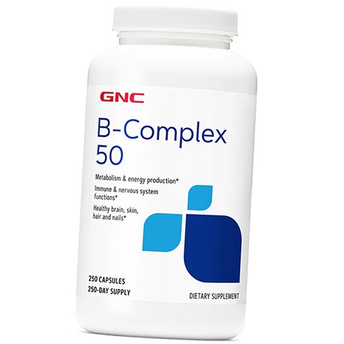 

Витамины группы В, B-Complex 50, GNC 250капс (36120006)