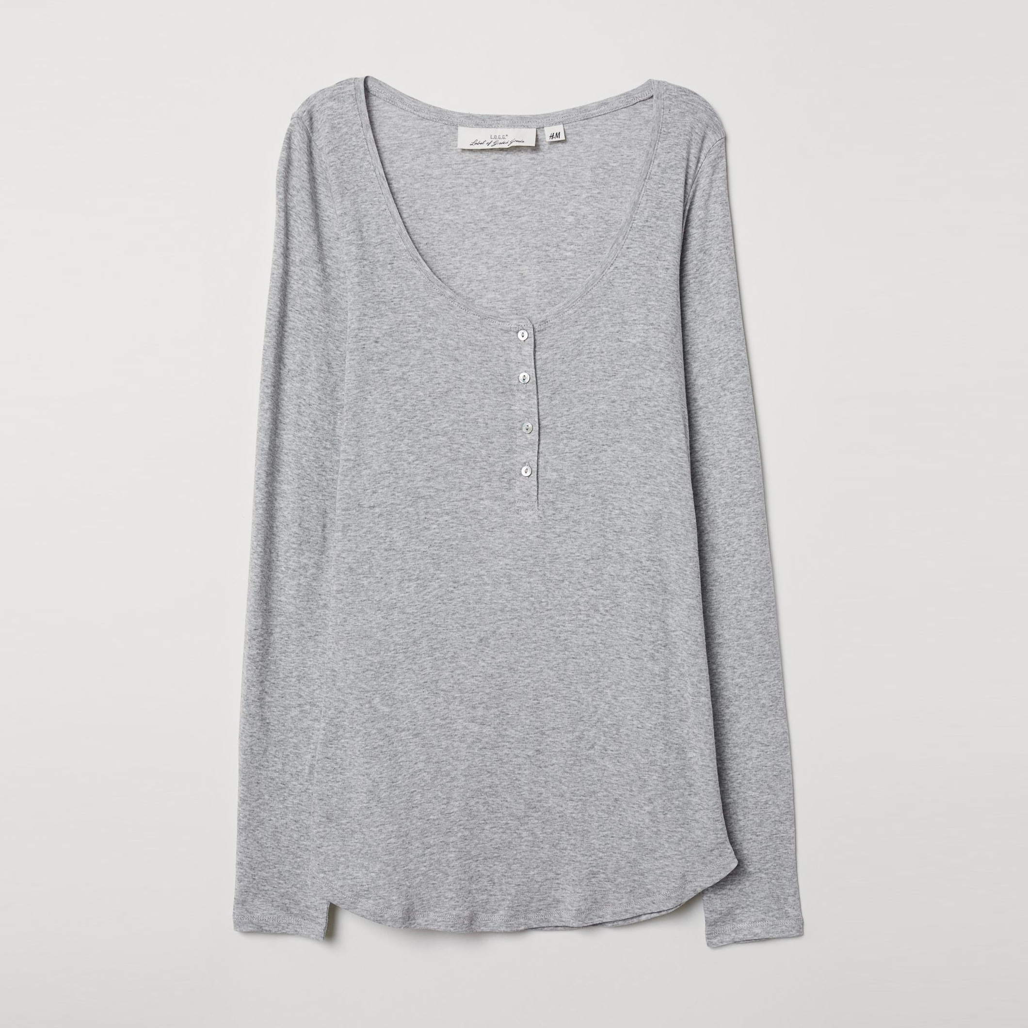 

Лонгслив H&M XAZ142113AMAO S Серый
