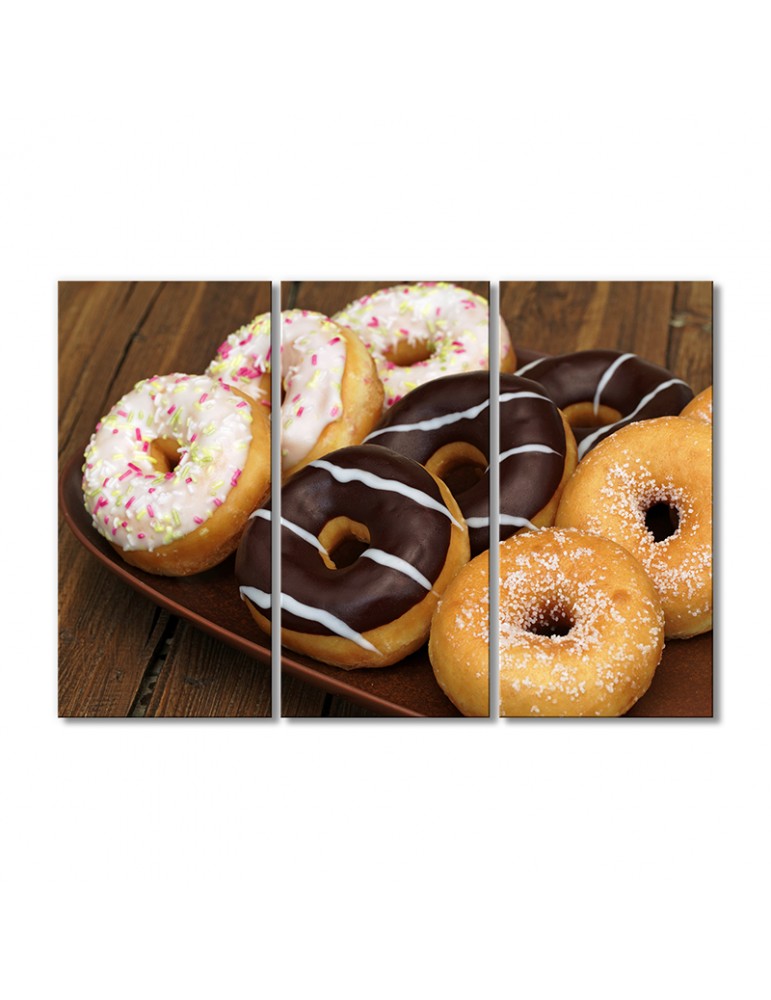 

Модульная картина Artel «Пончики в глазури» 3 модуля 90x135 см