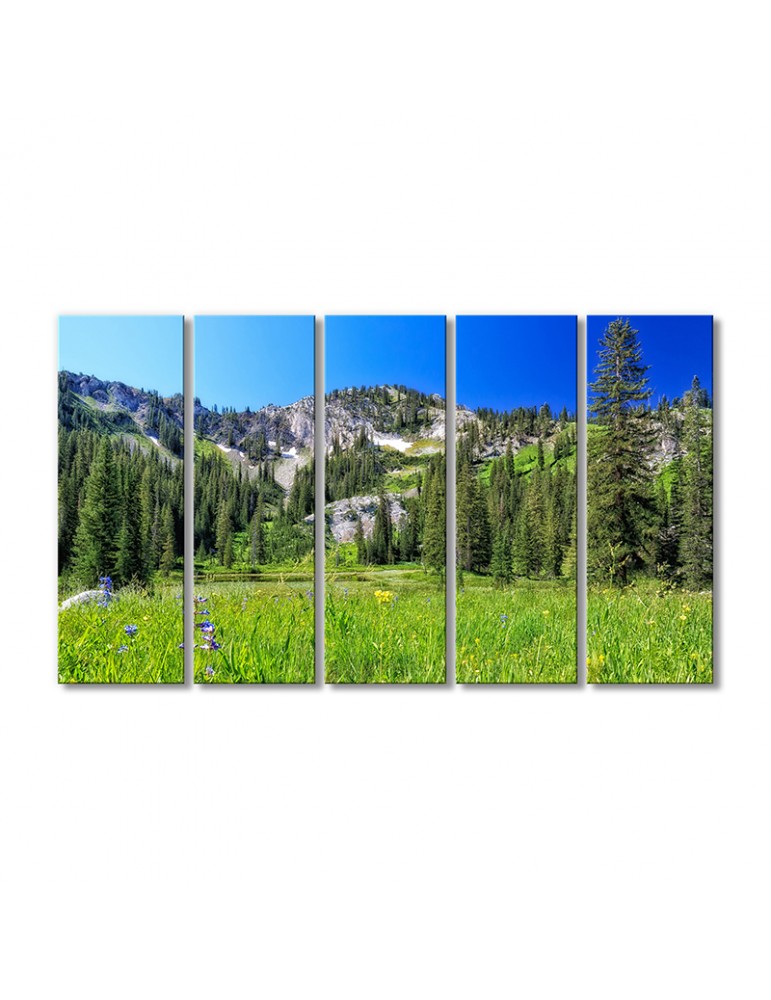 

Модульная картина Artel «Природа горы елки» 5 модулей 120x180 см