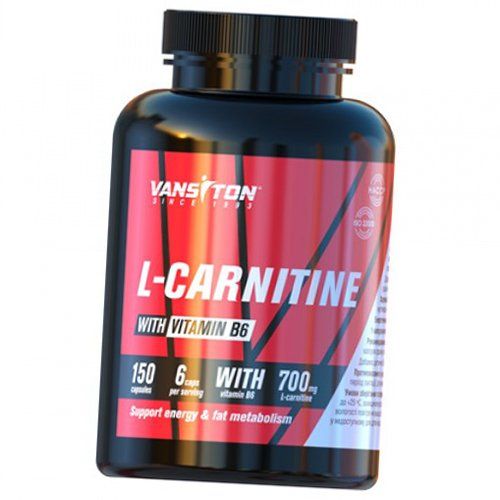 

Карнитин с Витамином В6, L-Carnitine with Vitamin B6, Ванситон 150капс (02173002)