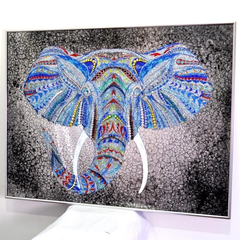 

Картина Seaps с камнями SWAROVSKY. Crystal Elephant. Слон в алюминиевой раме. №3338A (3360803338А)