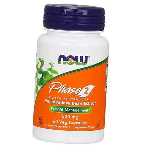 

Белая Фасоль, Блокатор углеводов, Phase 2, Now Foods 60вегкапс (02128020)