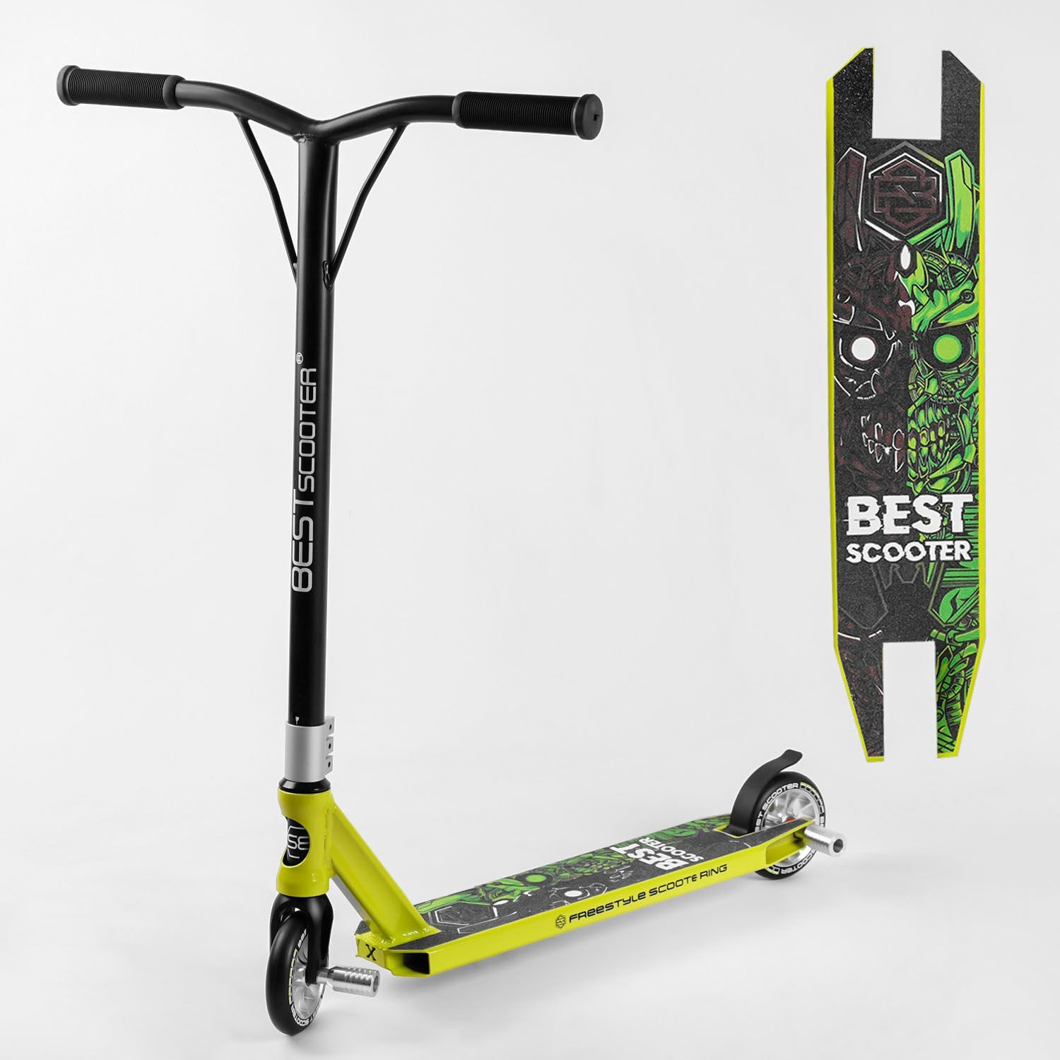 

Самокат трюковый 57870 Best Scooter (1) HIC-система, ПЕГИ, алюминиевый диск и дека, колёса PU, d=110мм