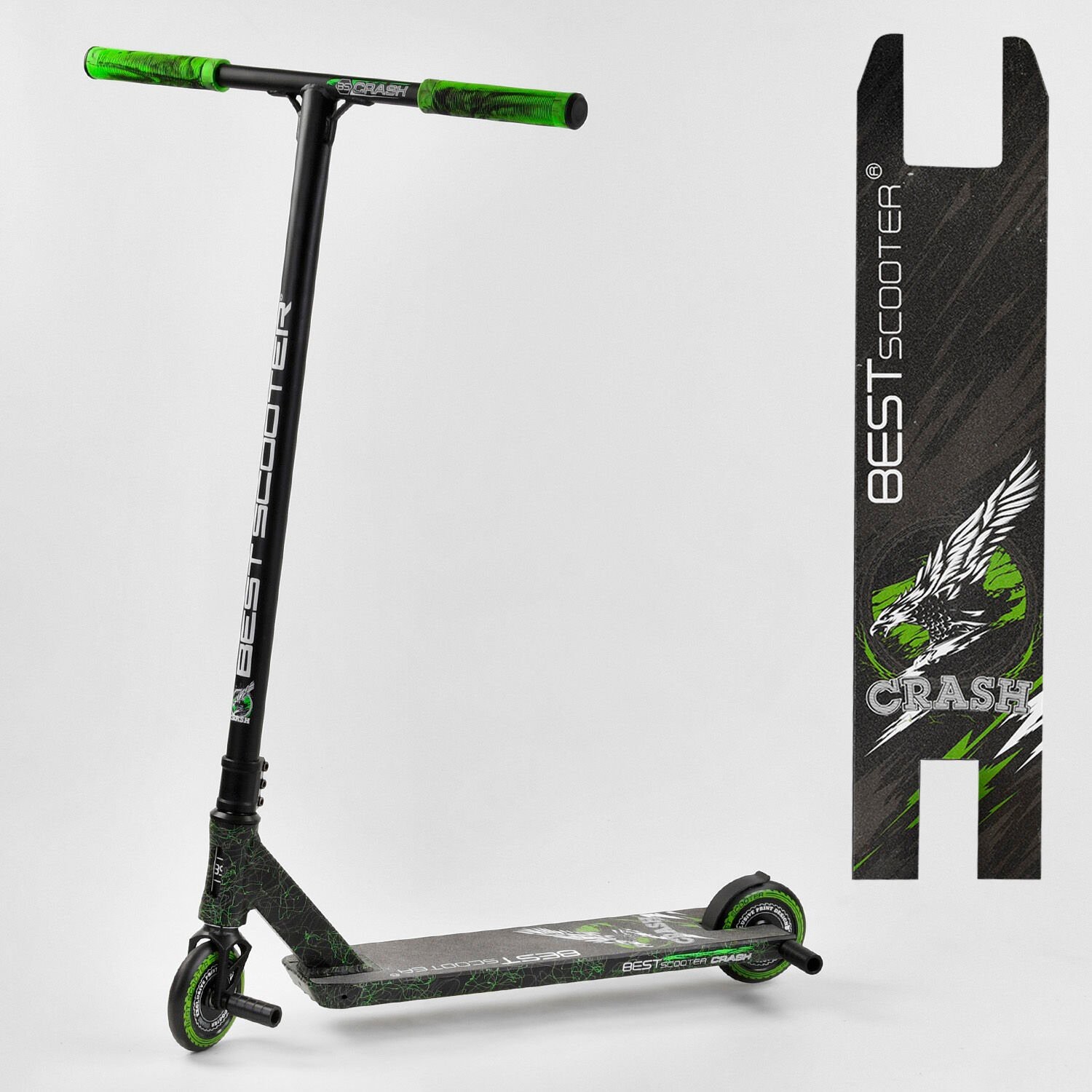 

Самокат трюковый 41747 Best Scooter (4) "CRASH" HIC-система, ПЕГИ, алюминиевый диск и дека, колёса 110 мм PU
