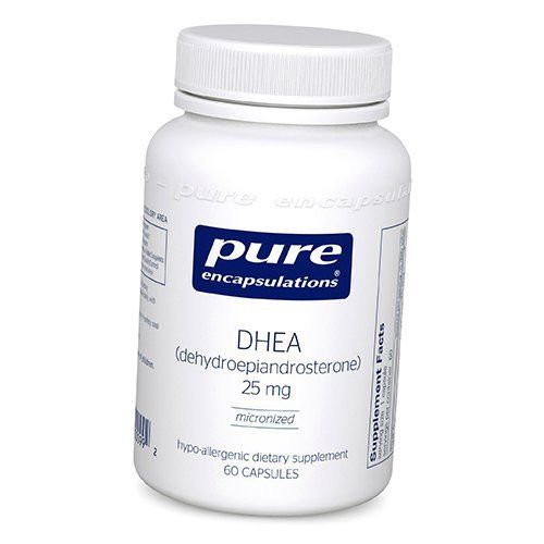 

ДГЭА, Дегидроэпиандростерон, DHEA 25, Pure Encapsulations 60капс (72361014)