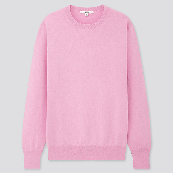 

Свитер Uniqlo котон кашемир  розовый, Свитер Uniqlo котон кашемир S розовый