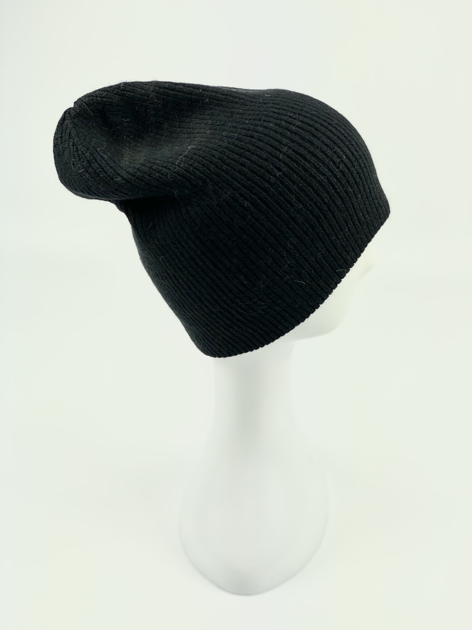 

Шапка женская ангоровая мягкая без подворота стильная черная