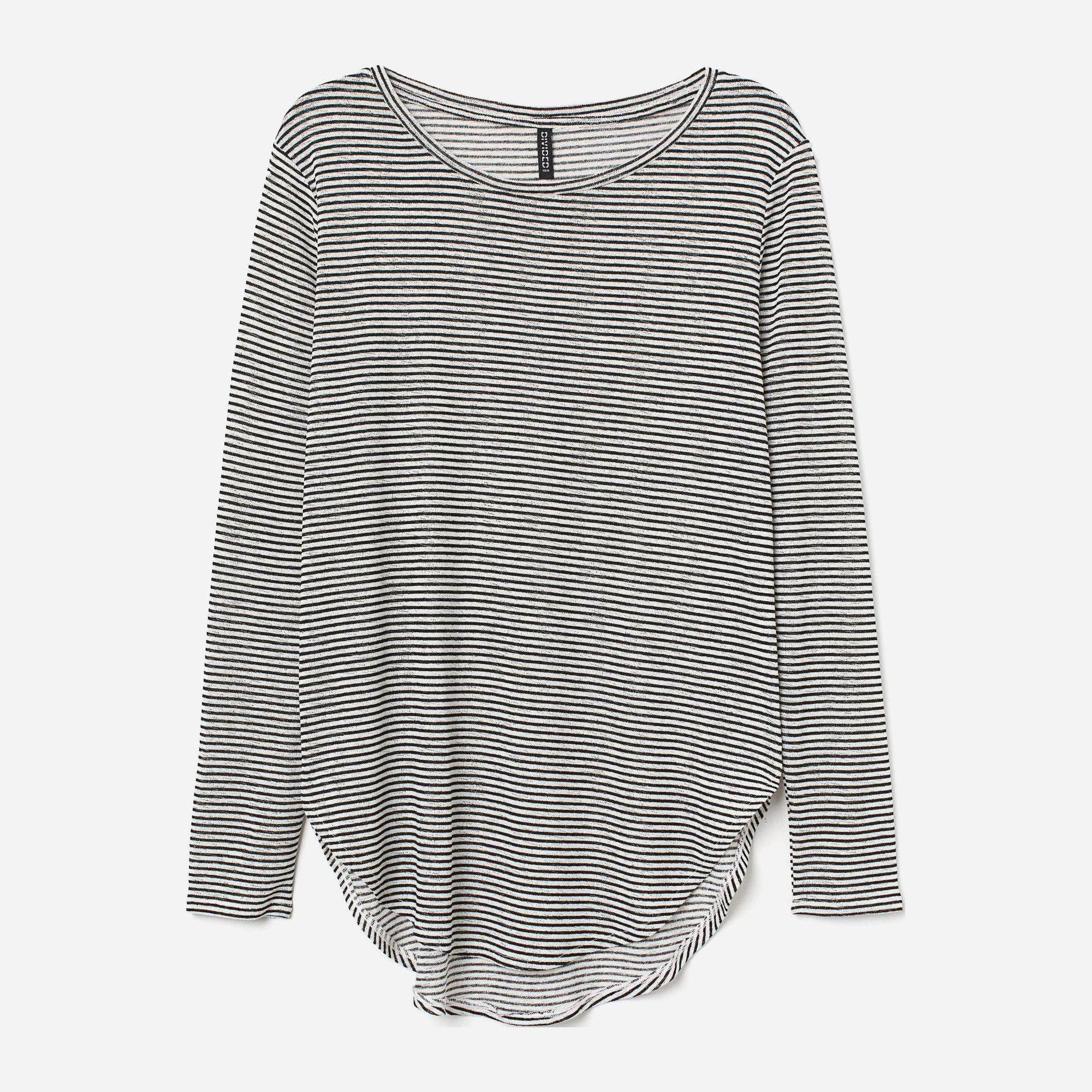 

Лонгслив H&M XAZ200053BDTZ XL Белый с черным