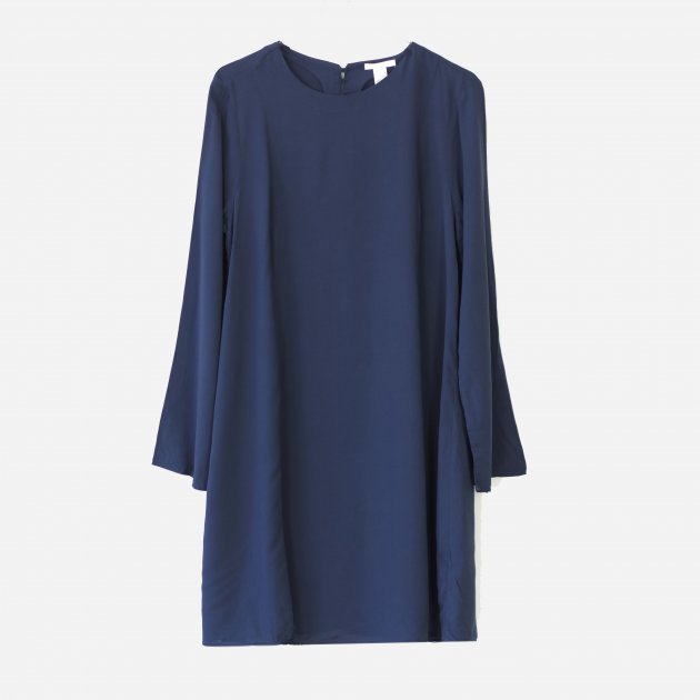 Акция на Сукня-футболка міні осіння жіноча H&M XAZ048081XOYH 34 Темно-синя от Rozetka