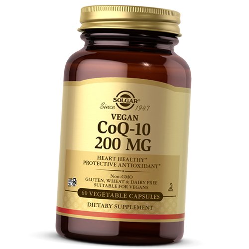 

Вегетарианский Коэнзим Q-10, Vegetarian CoQ-10 200, Solgar 60вегкапс (70313024)