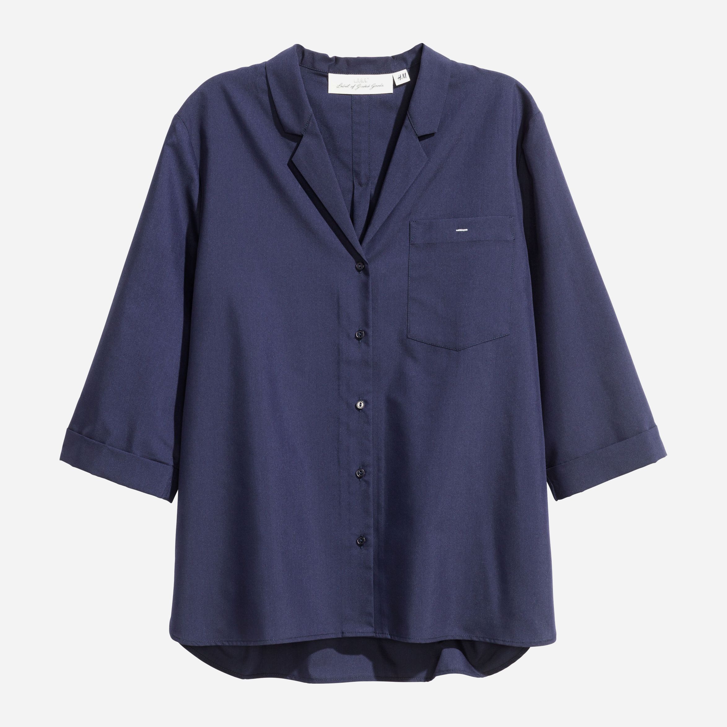 

Блузка H&M XAZ128730PIGN  Темно-синяя, Блузка H&M XAZ128730PIGN 46 Темно-синяя