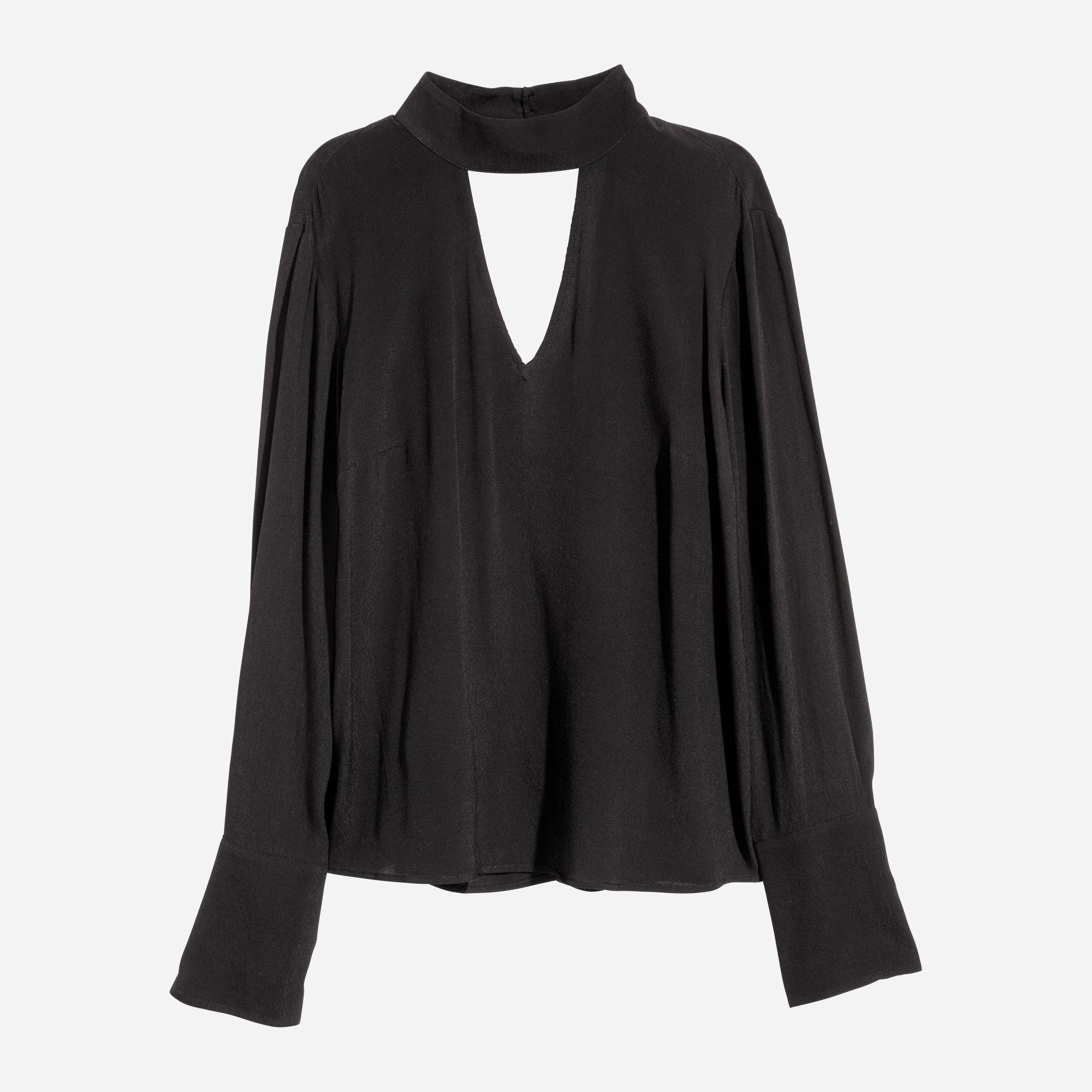 

Блузка H&M Divided XAZ160275BOBI  Черная, Блузка H&M Divided XAZ160275BOBI 44 Черная