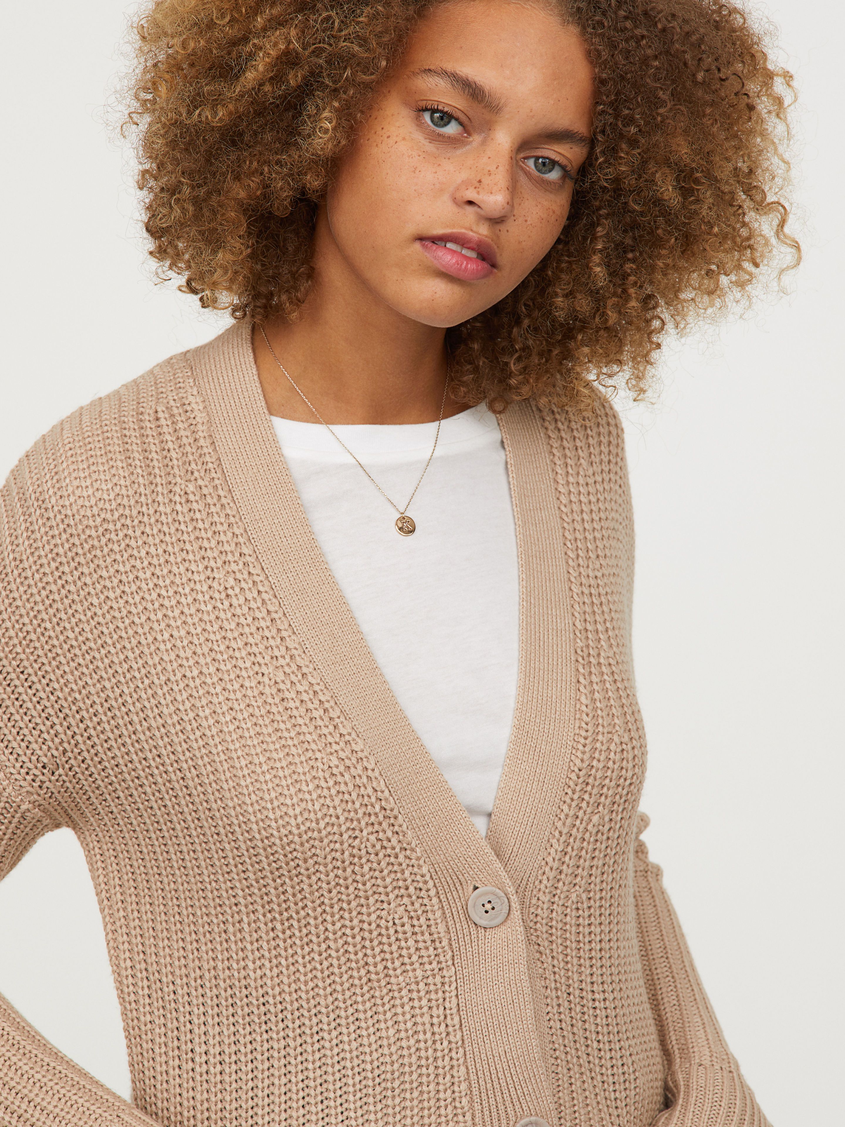 

Кардиган H&M XAZ090266EPQI XS Светло-бежевый