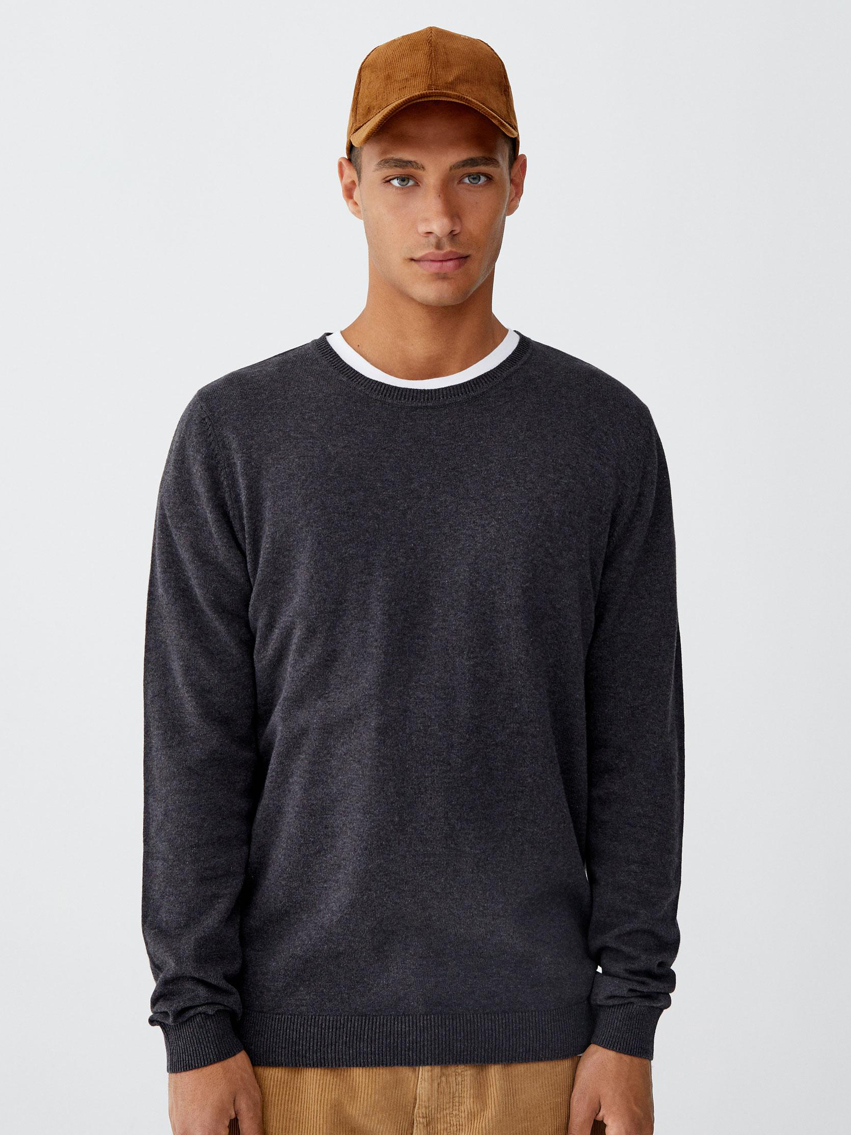 

Джемпер Pull & Bear XAZ202977FZFH L Темно-серый