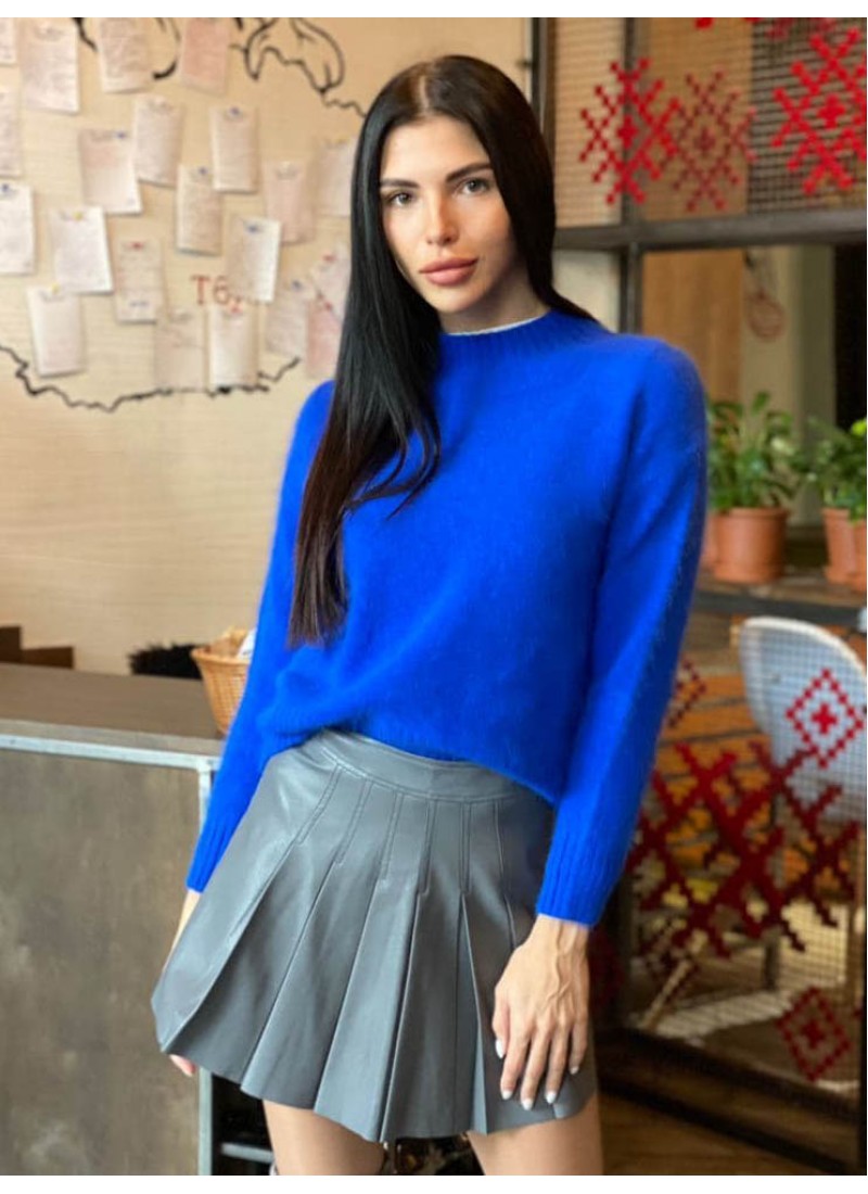

Юбка клёш эко кожа Modern Boutique серый, XL Ю516