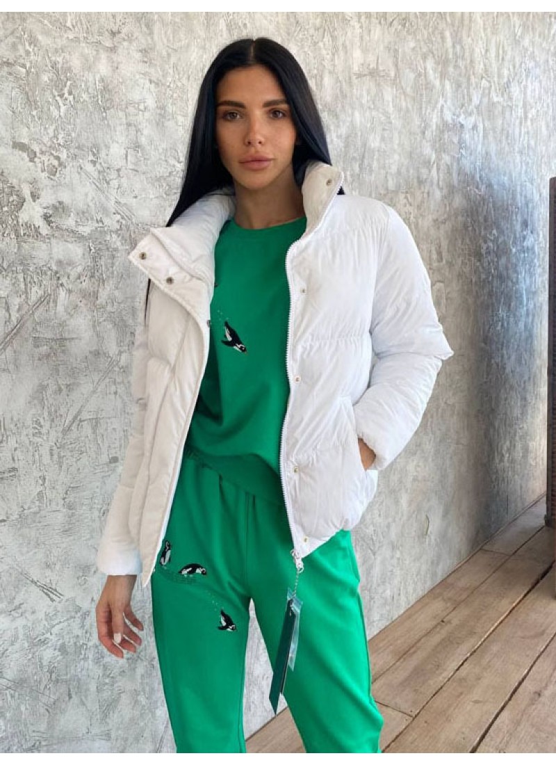 

Пуховик женский базовый матовый Modern Boutique белый, XS КУ005