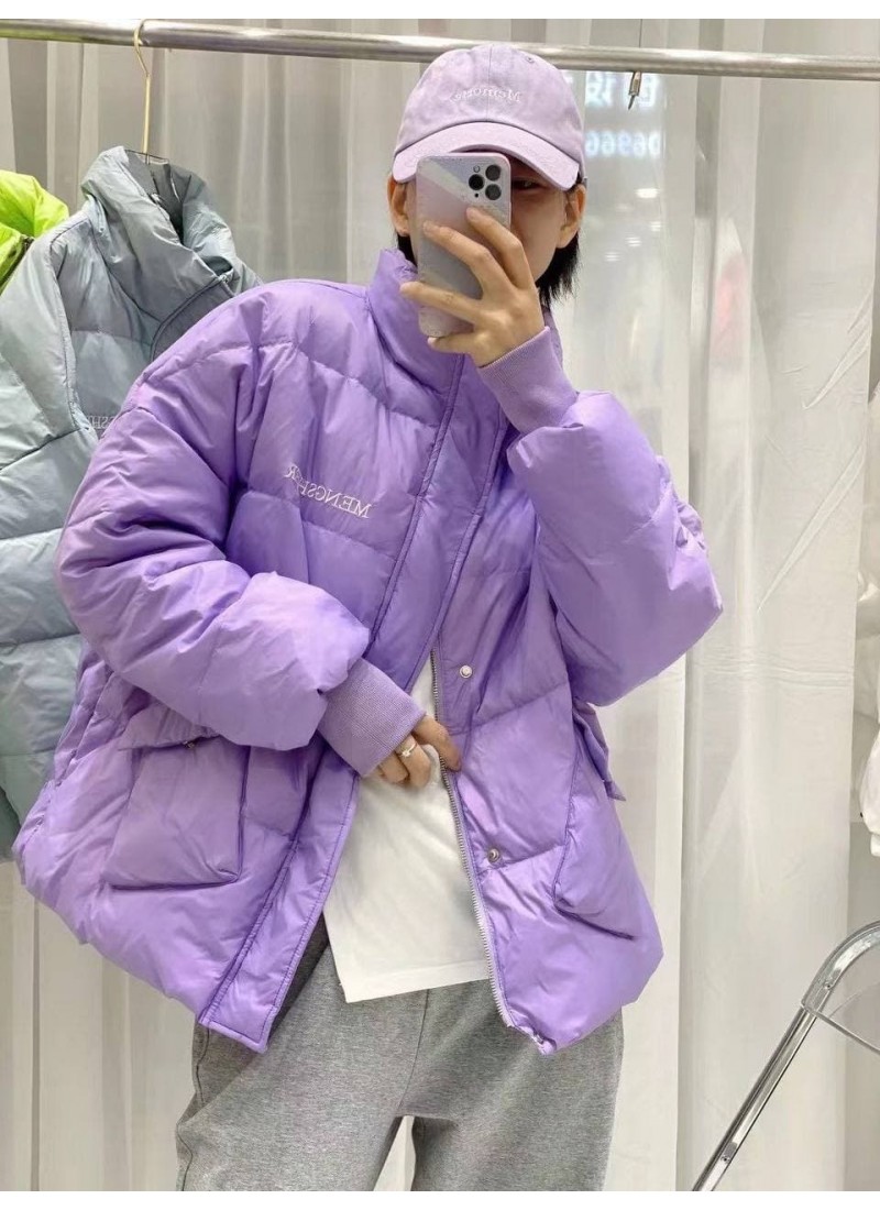 

Пуховик демисезонный облегчённый Mengs Modern Boutique сиреневый, M ПУХ085