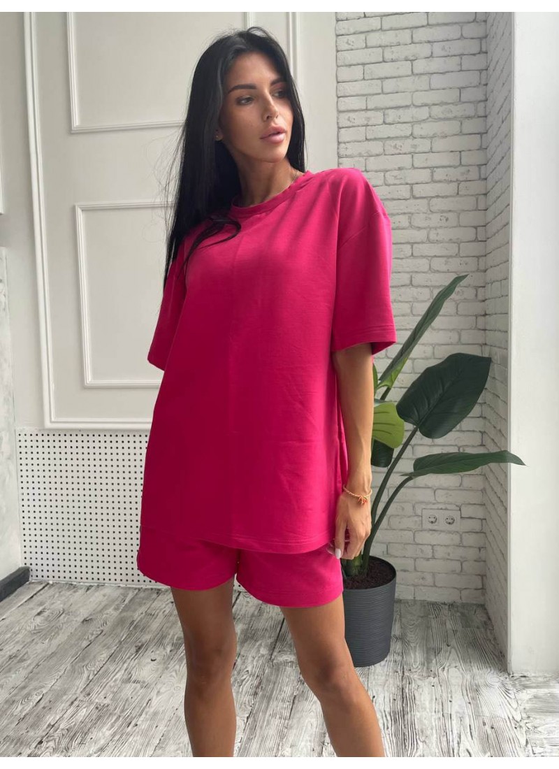 

Костюм летний футболка+шорты двухнитка Modern Boutique ягодный,  КО029, Костюм летний футболка+шорты двухнитка Modern Boutique ягодный, S КО029