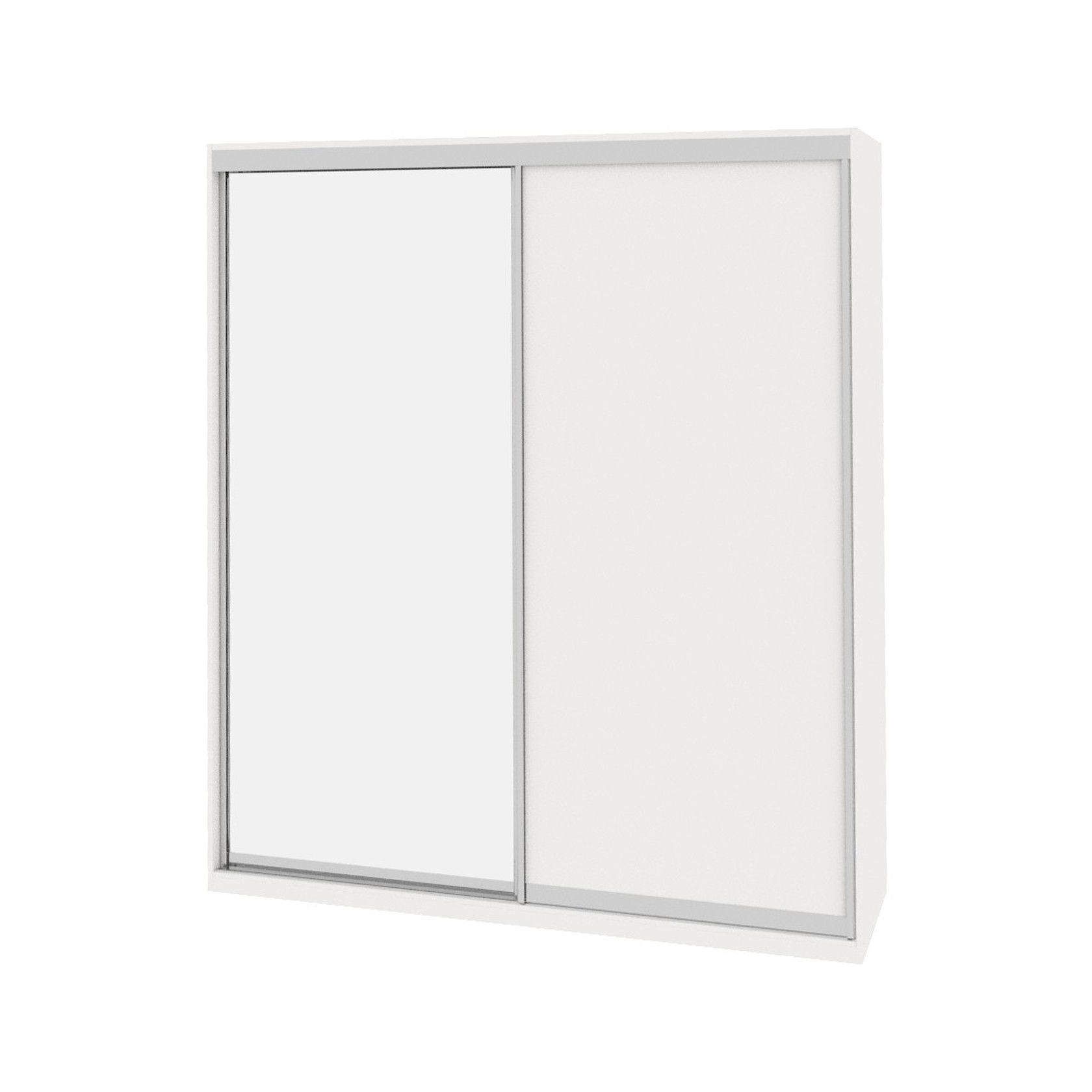 

Шкаф-купе Виват BH 206 — 2 двери (ДОМ) Зеркало-Белый 200x60x240