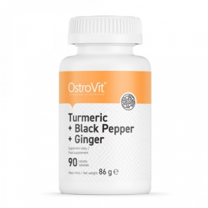 

Сжигатель жира OstroVit TURMERIC + BLACK PEPPER + GINGER 90 tabs