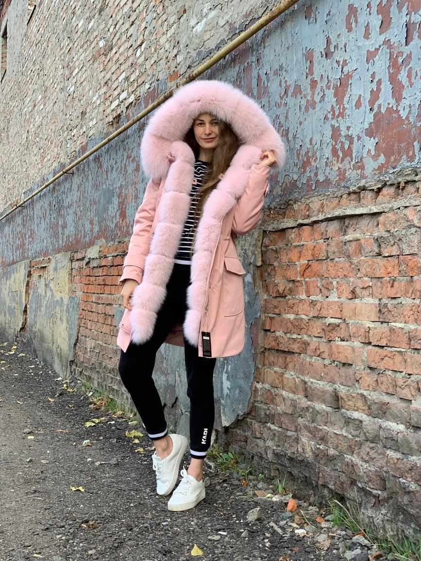 

Парка Sifurs с мехом розовый песец пудра XS Розовая (М1-90-П-РОЗПУДР)