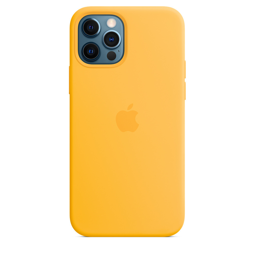 

Чехол Silicone case (AAA) full with Magsafe and Animation для Apple iPhone 12 Pro Max (6.7") Желтый / Sunflower