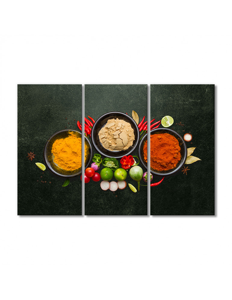 

Модульная картина Artel «Рецепт карри» 3 модуля 70x105 см