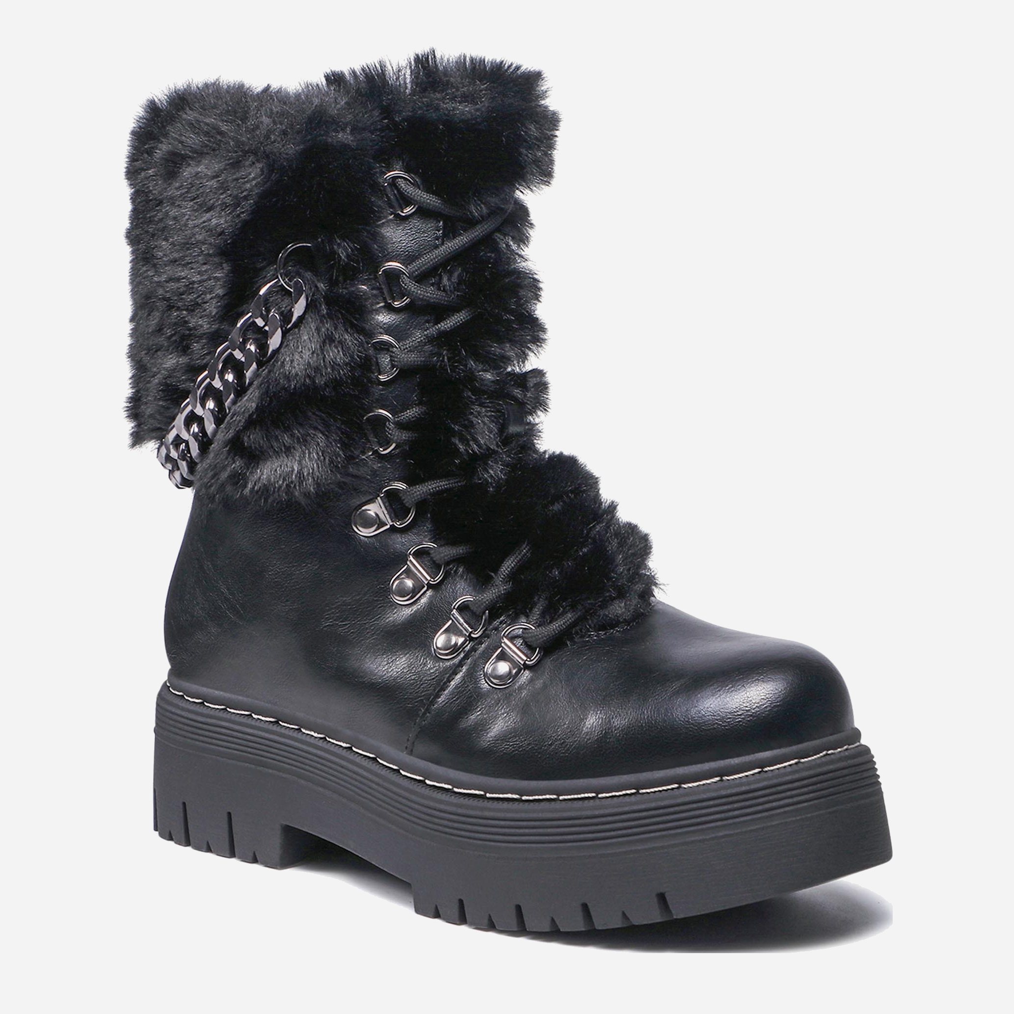 Акція на Жіночі зимові черевики високі Jenny Fairy SWS5651-11 37 Чорні від Rozetka
