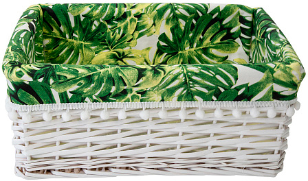 

Корзина стеллажная Natural House Tropics 40х31х17 см Белая (EW-82 L)
