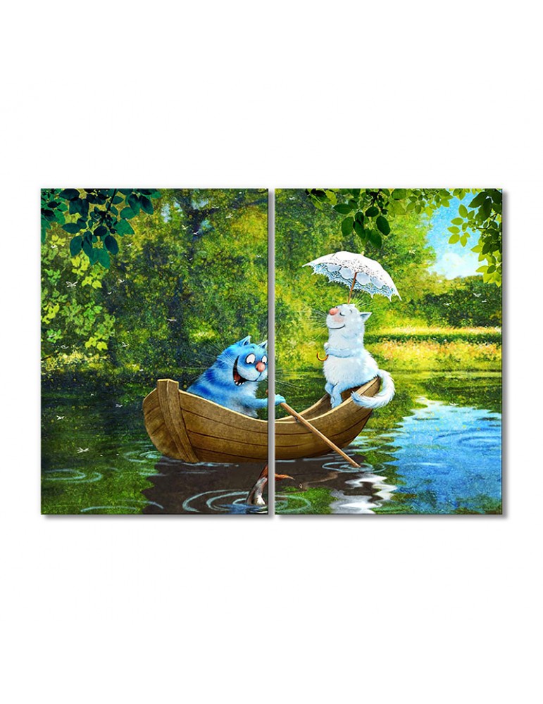 

Модульная картина Artel «Сколько кота не корми...» 2 модуля 120x180 см