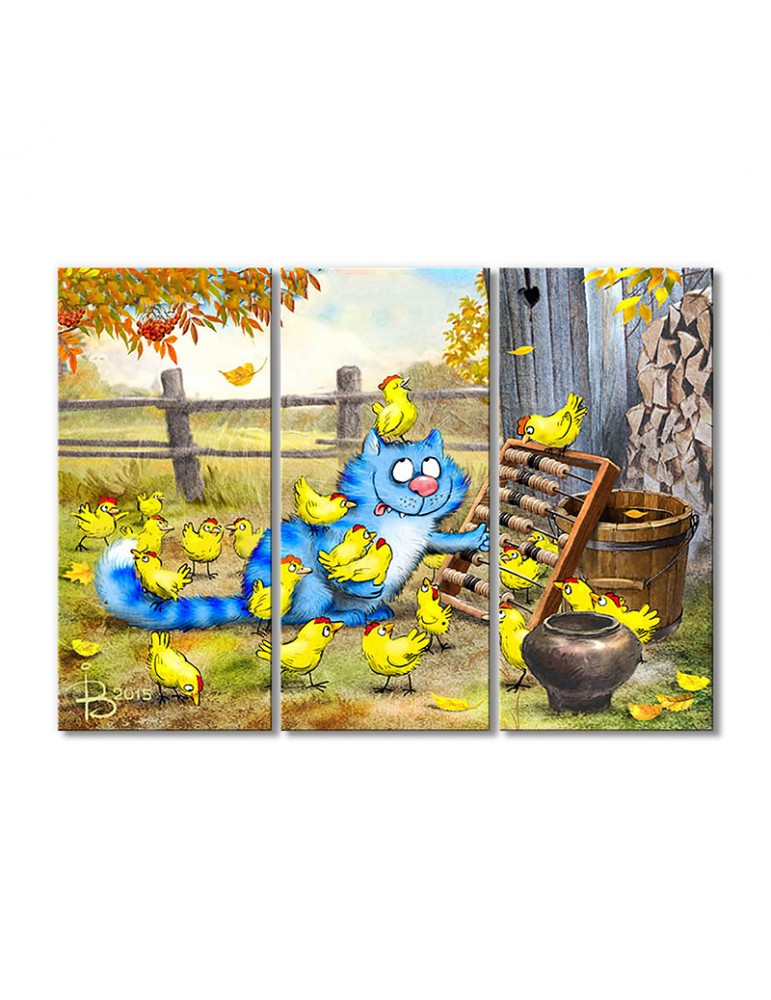 

Модульная картина Artel «Счет на птичьем дворе» 3 модуля 80x120 см
