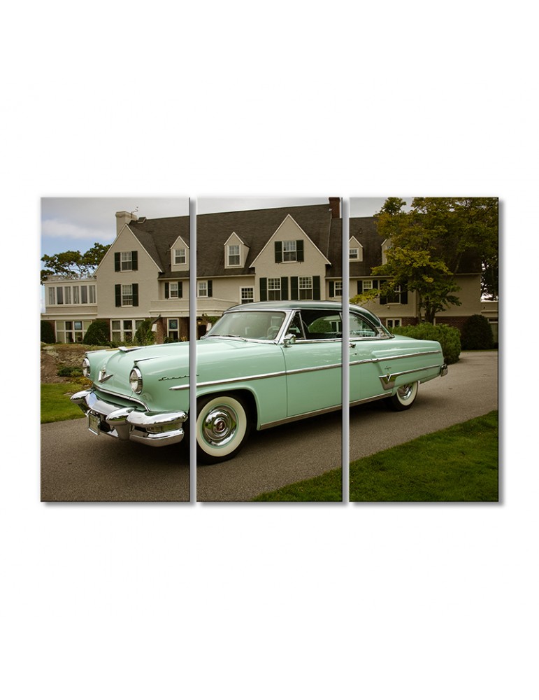 

Модульная картина Artel «Светло-зеленый автомобиль 1954 Линкольн Капри Хардтоп-купе» 3 модуля 50x75 см