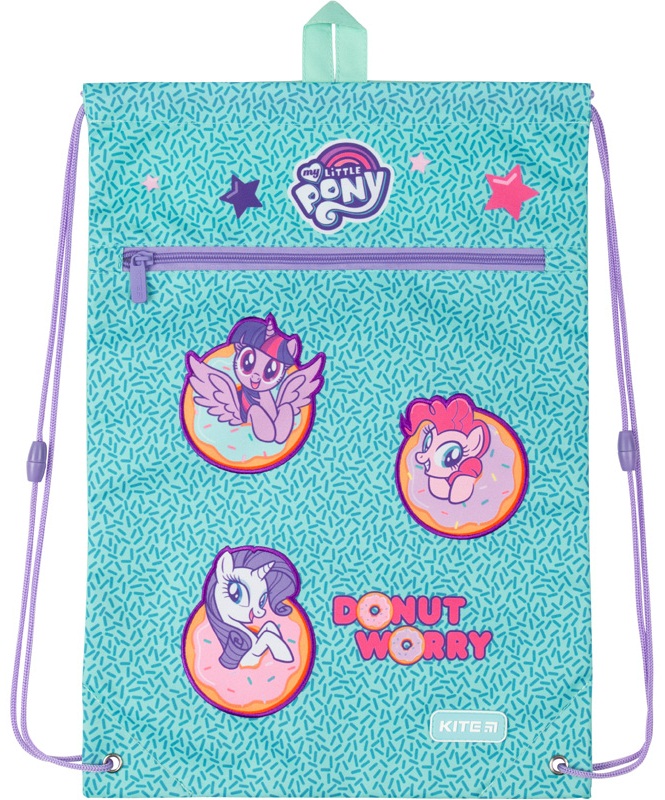 

Сумка для обуви с карманом Kite Education My Little Pony 46x33 см Бирюзовая (LP20-601M-1)