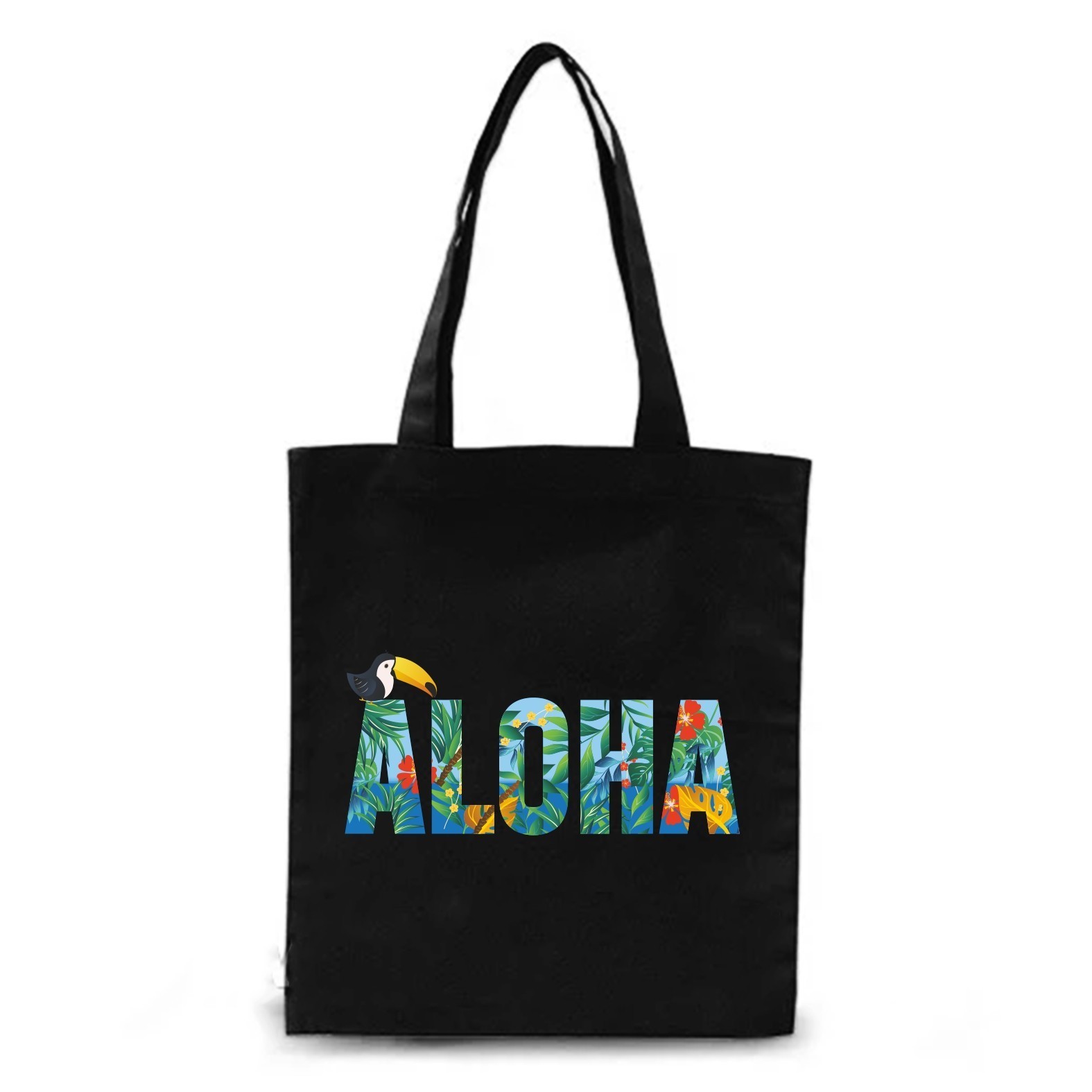

Экосумка Vivay с принтом Aloha 38x42 см Черная (6188)