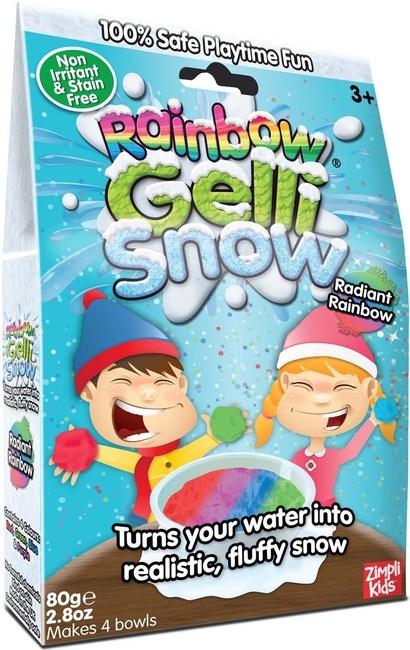 

Снег для ванны Zimpli Kids Gelli Snow радуга 4 цвета 80 г (5322)