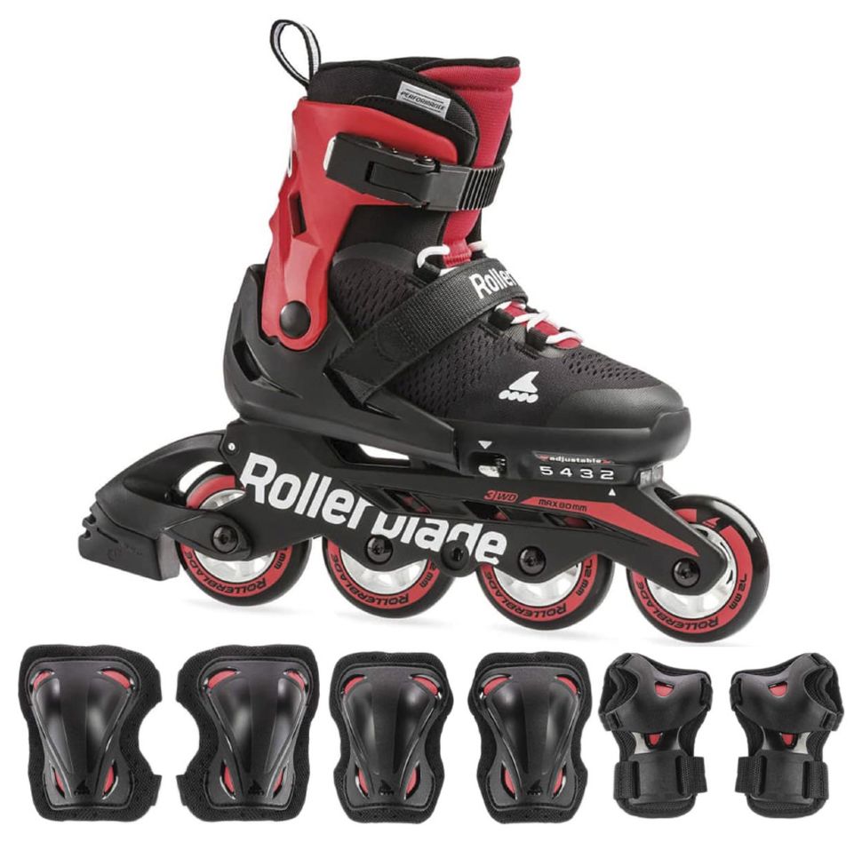 

Ролики детские Rollerblade Microblade Combo 2020 Черно-красный, 28-32