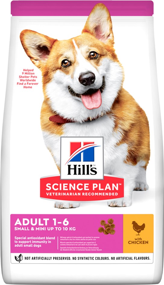 

Сухой корм для собак мини и малых пород Hill's Science Plan Adult Small & Mini Chicken с курицей - 3 кг (604344) (52742282206)