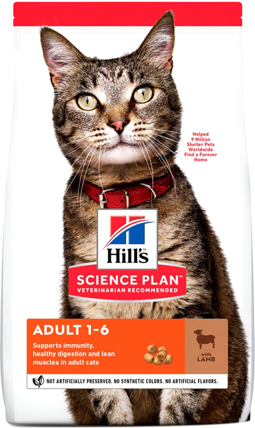 

Сухой корм для кошек Hill's Science Plan Feline Adult Lamb с ягненком - 1.5 кг