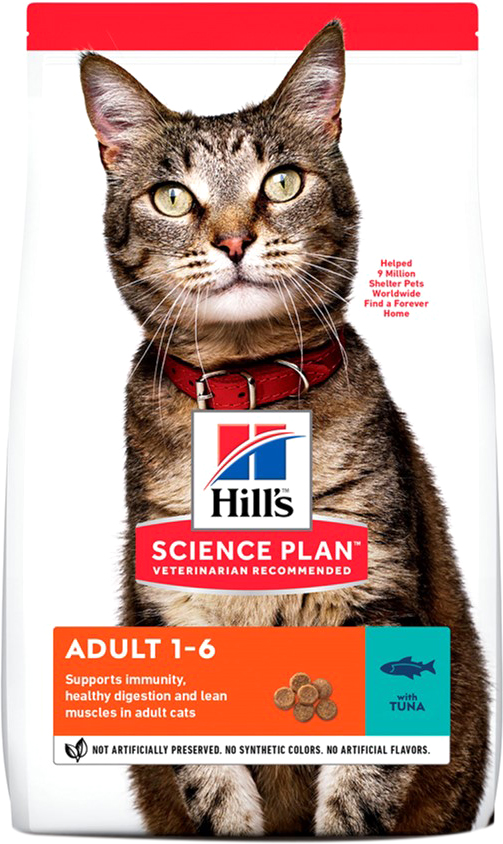 

Сухой корм для кошек Hill's Science Plan Feline Adult Tuna с тунцом - 10 кг