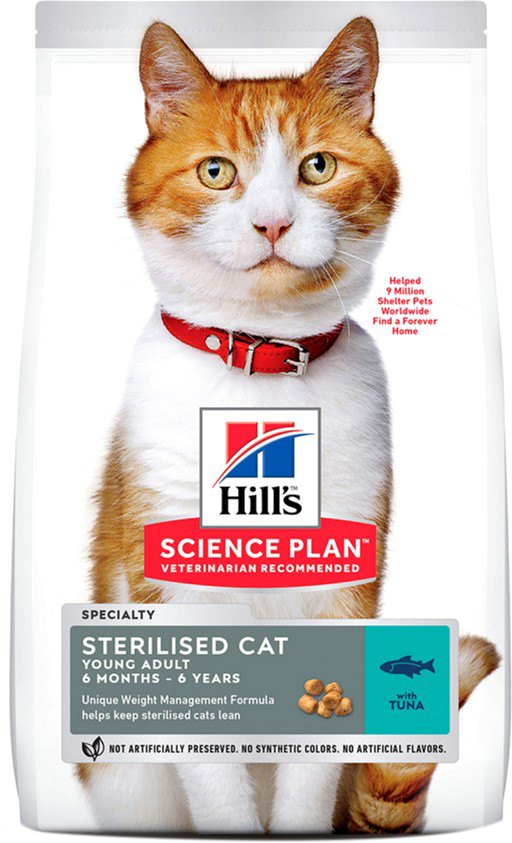 

Сухой корм для стерилизованных кошек Hill's Science Plan Sterilised Cat Young Adult с тунцом - 1.5 кг
