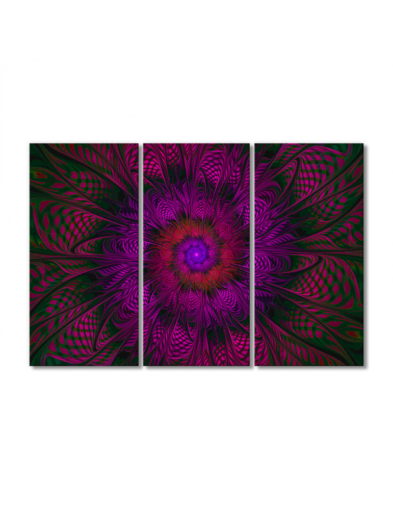 

Модульная картина Artel «Цветочный фрактал - бесконечность» 3 модуля 80x120 см