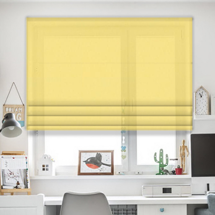 

Римские шторы JQ Жёлтый 130х170, Верёвочный