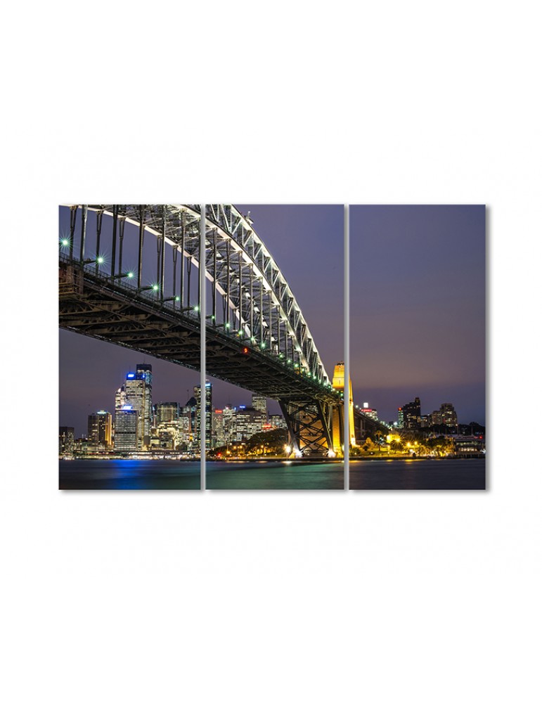 

Модульная картина Artel «Харбор-Бридж арочный мост в Сиднее Австралия» 3 модуля 60x90 см