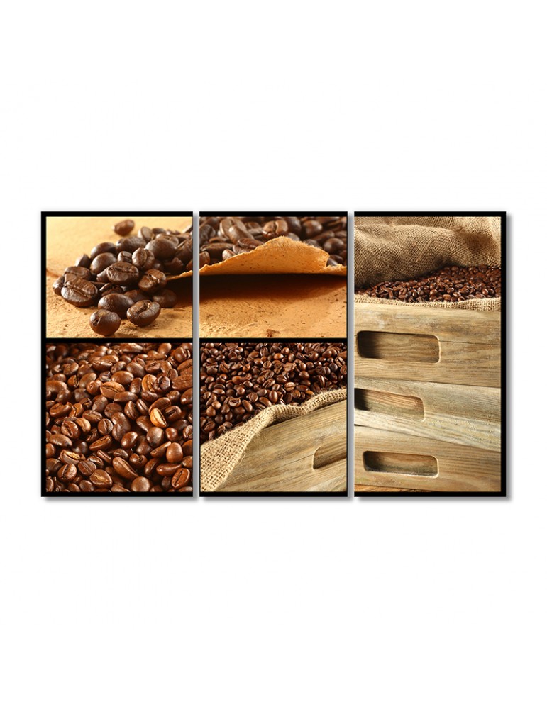 

Модульная картина Artel «Ящики и кофейные зерна» 3 модуля 60x90 см