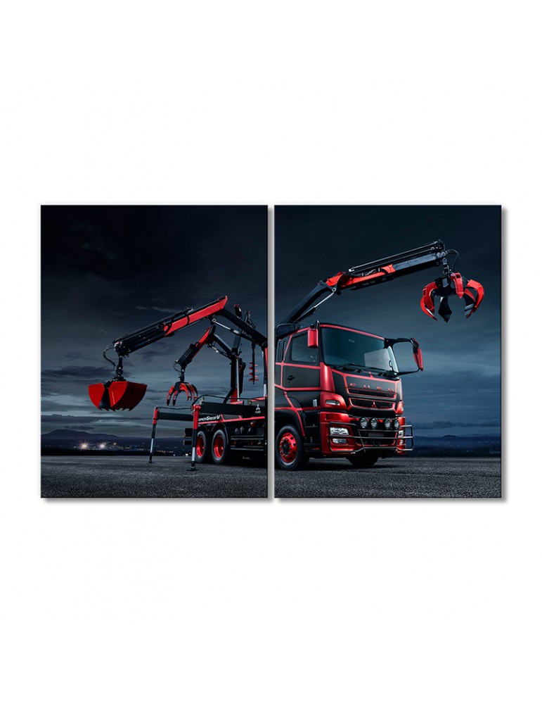 

Модульная картина Artel «Ямобур грузовик черно-красный» 2 модуля 120x180 см