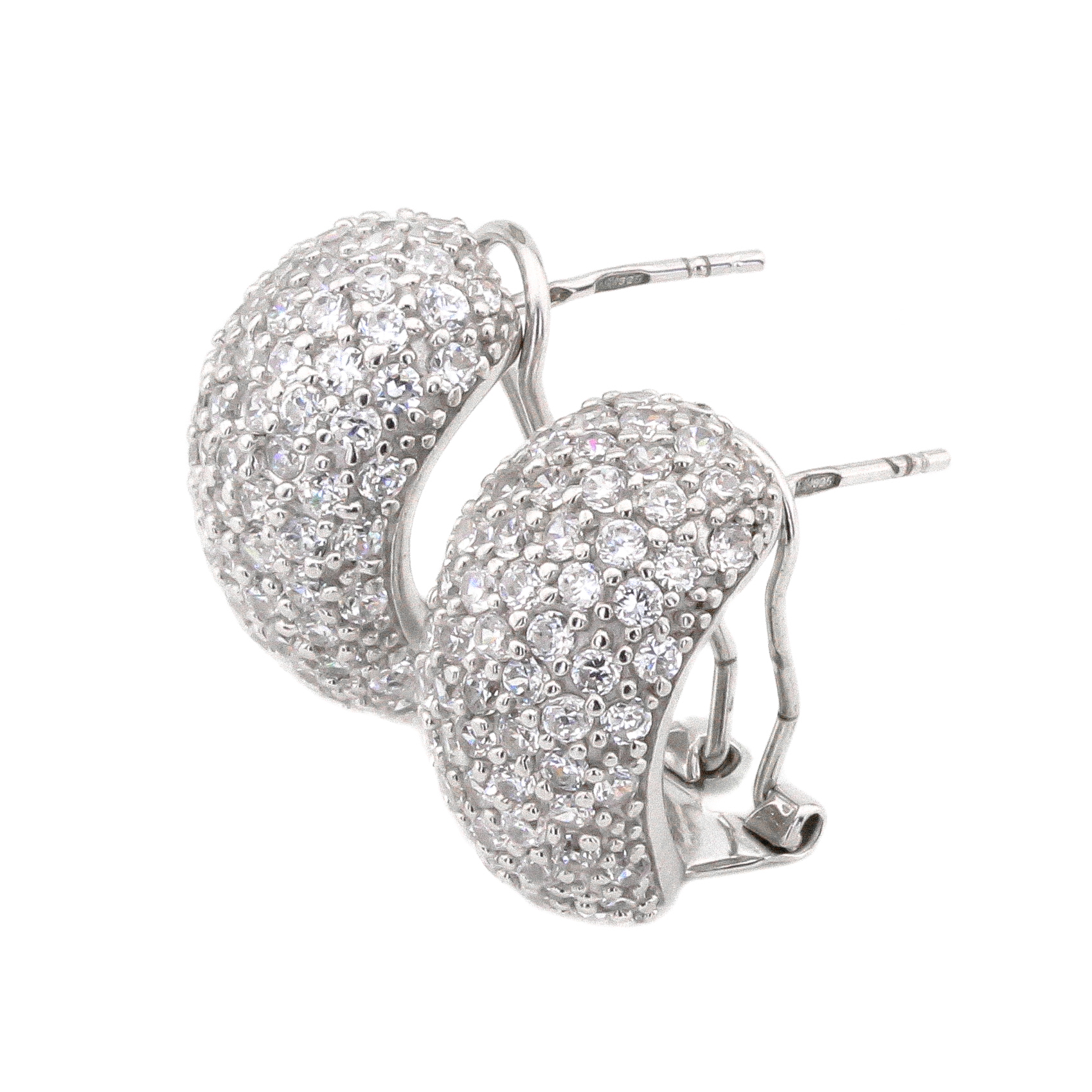

Серебряные серьги с фианитами C12615 Диамант