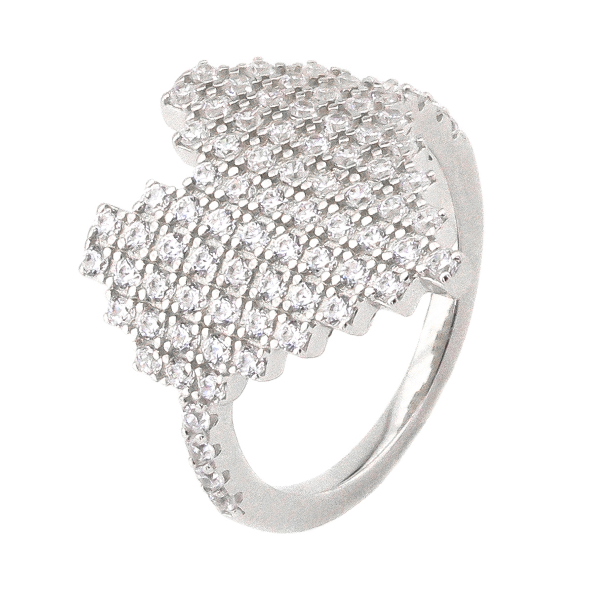 

Серебряное кольцо с фианитами "Сердечко" K11616-2 Диамант, 16,5 размер
